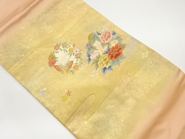 JAPANESE NAGOYA OBI / EMBROIDERY / BUTTERFLY